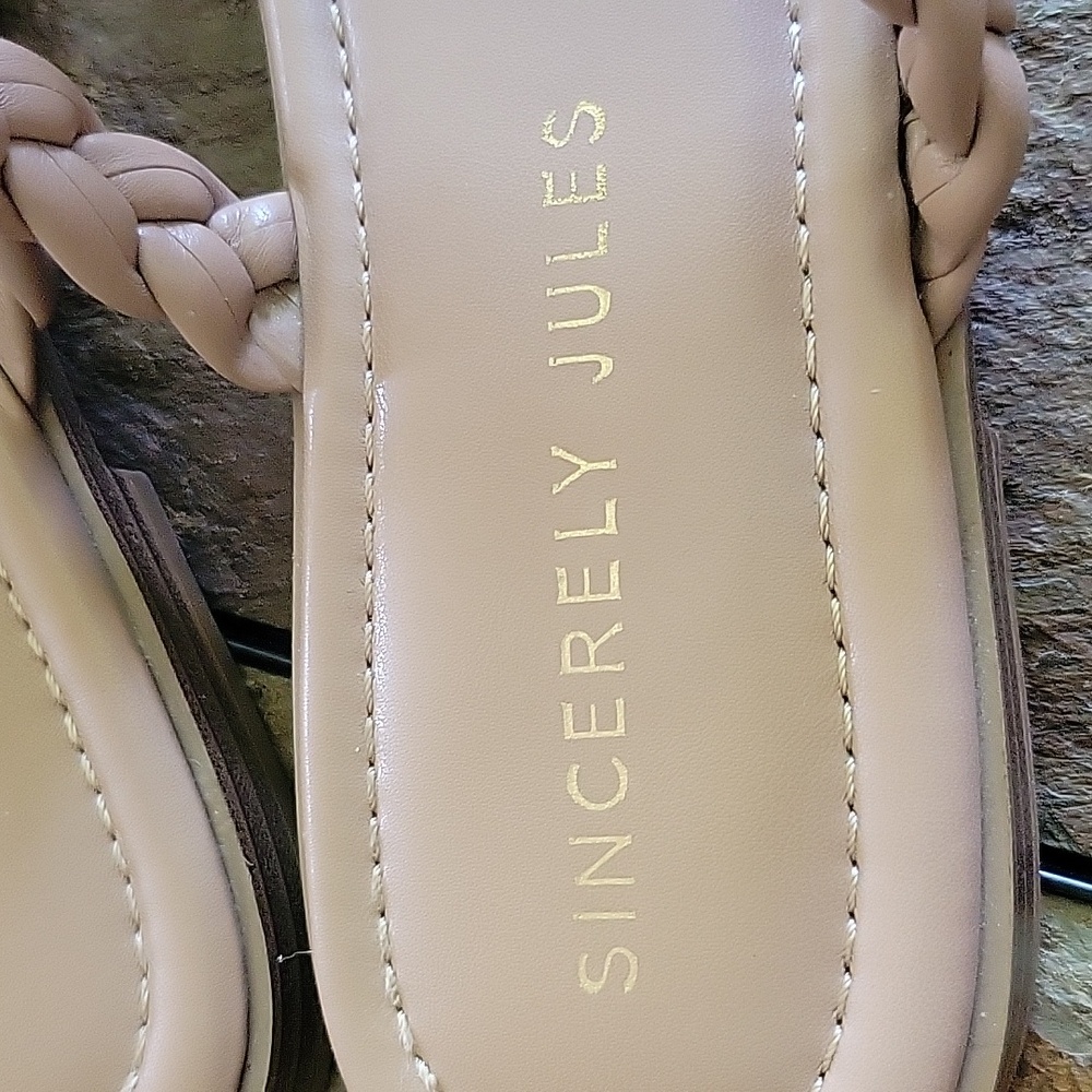 Sincerely Jules Venice Sandals Brown 9.5 - Picture 9 of 9